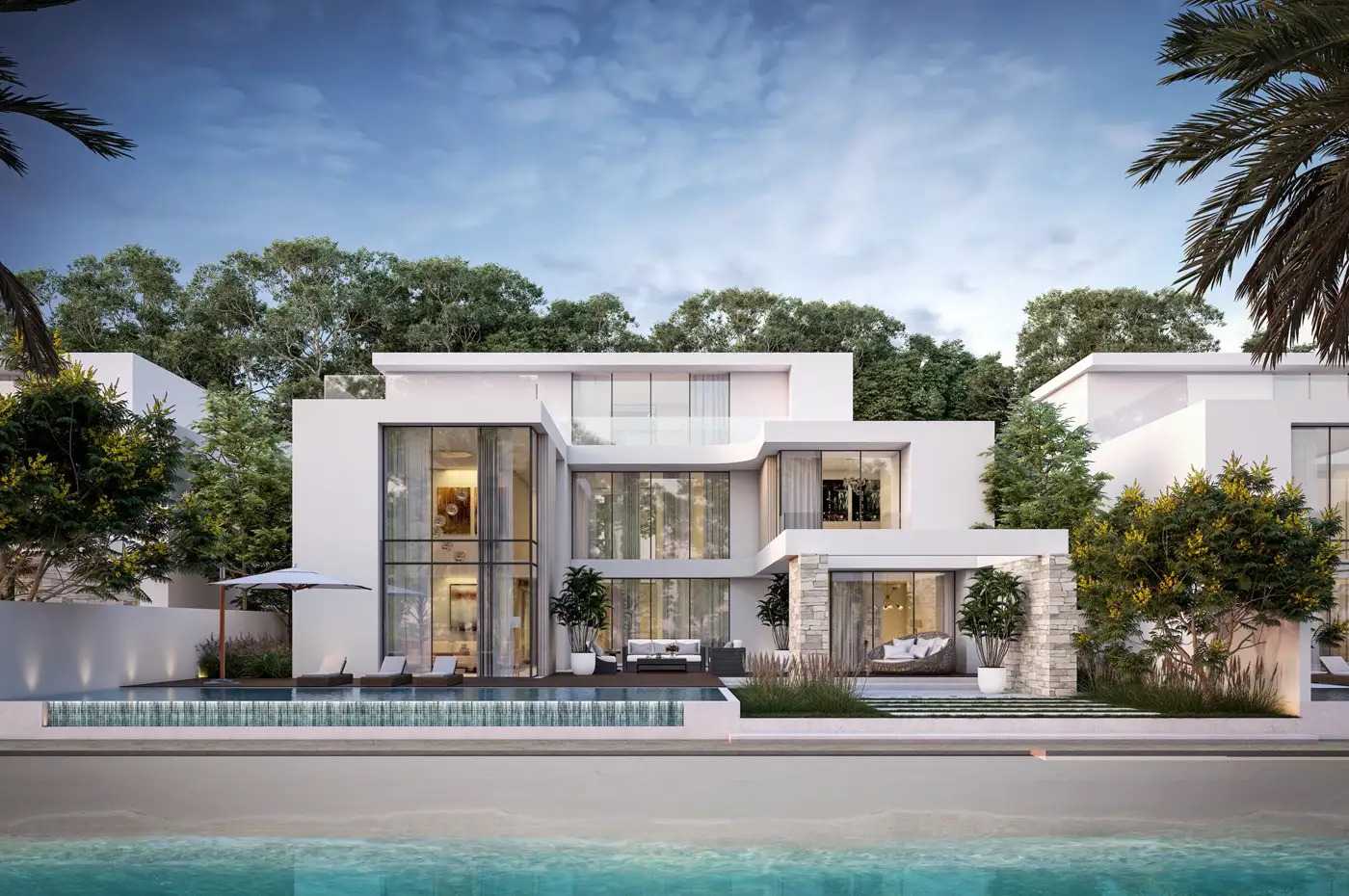 affordable luxury villas in siniya islands