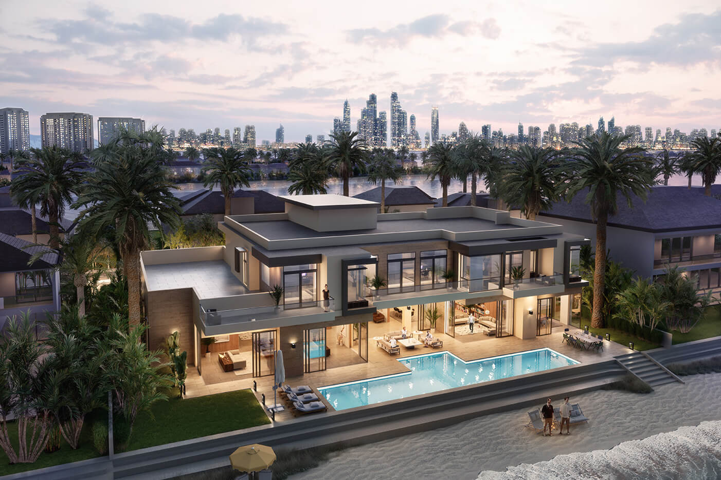 Beachfront villas in Palm Jumeirah